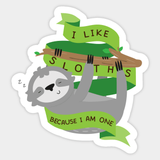 I Like Sloths Sticker